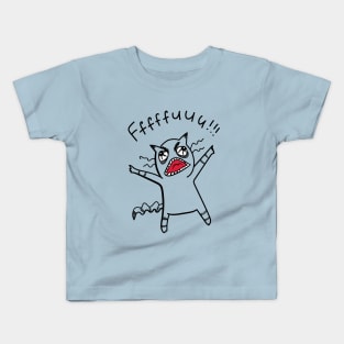 Fffuuu Rage Cat - light ($ for SilverCord-VR) Kids T-Shirt